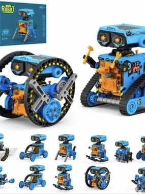 12-in-1 STEM Solar Robot Kit Science Building Toy Dual Power Solar Battery